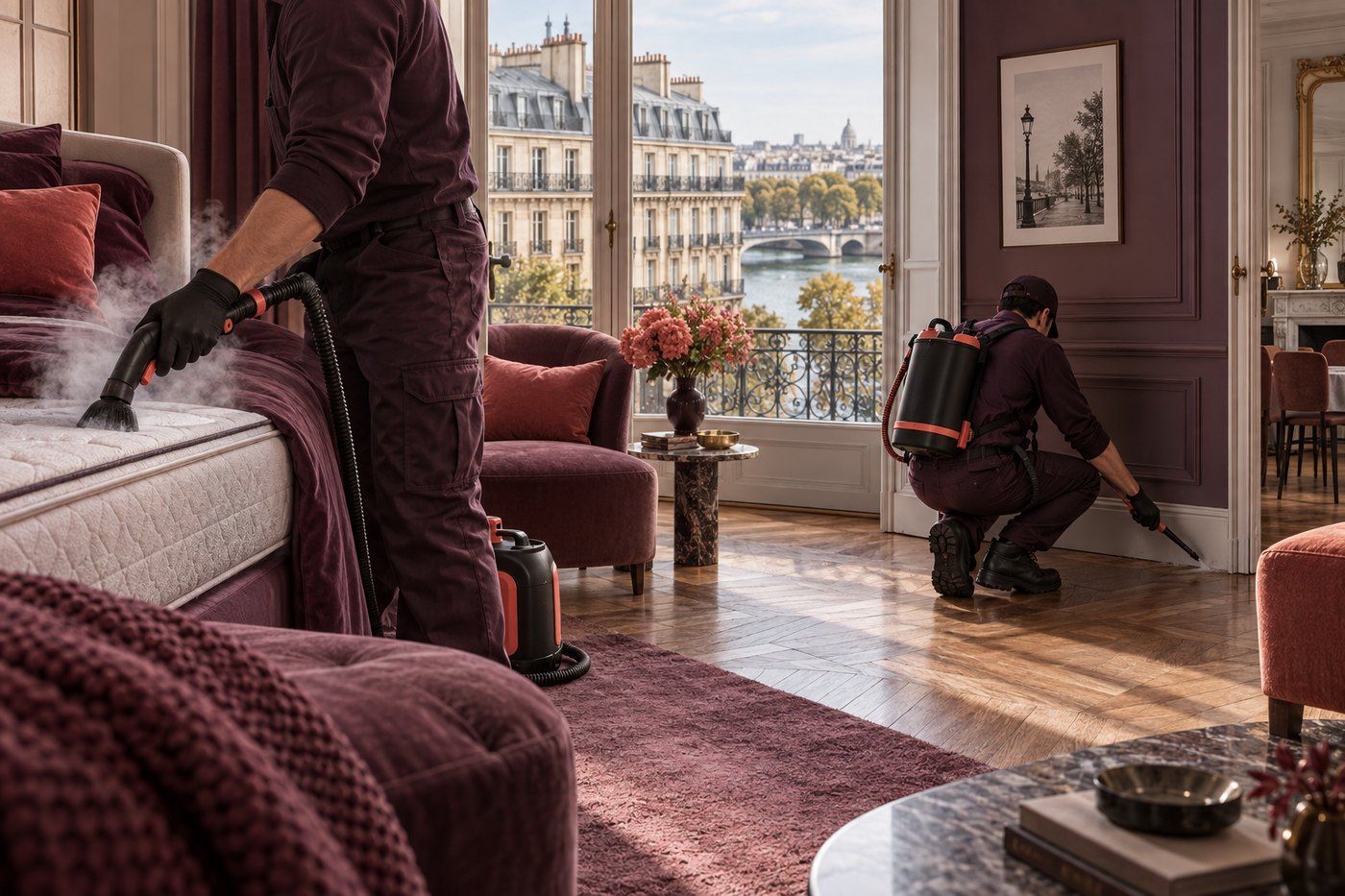 Déroulement d’un traitement contre les punaises à Paris