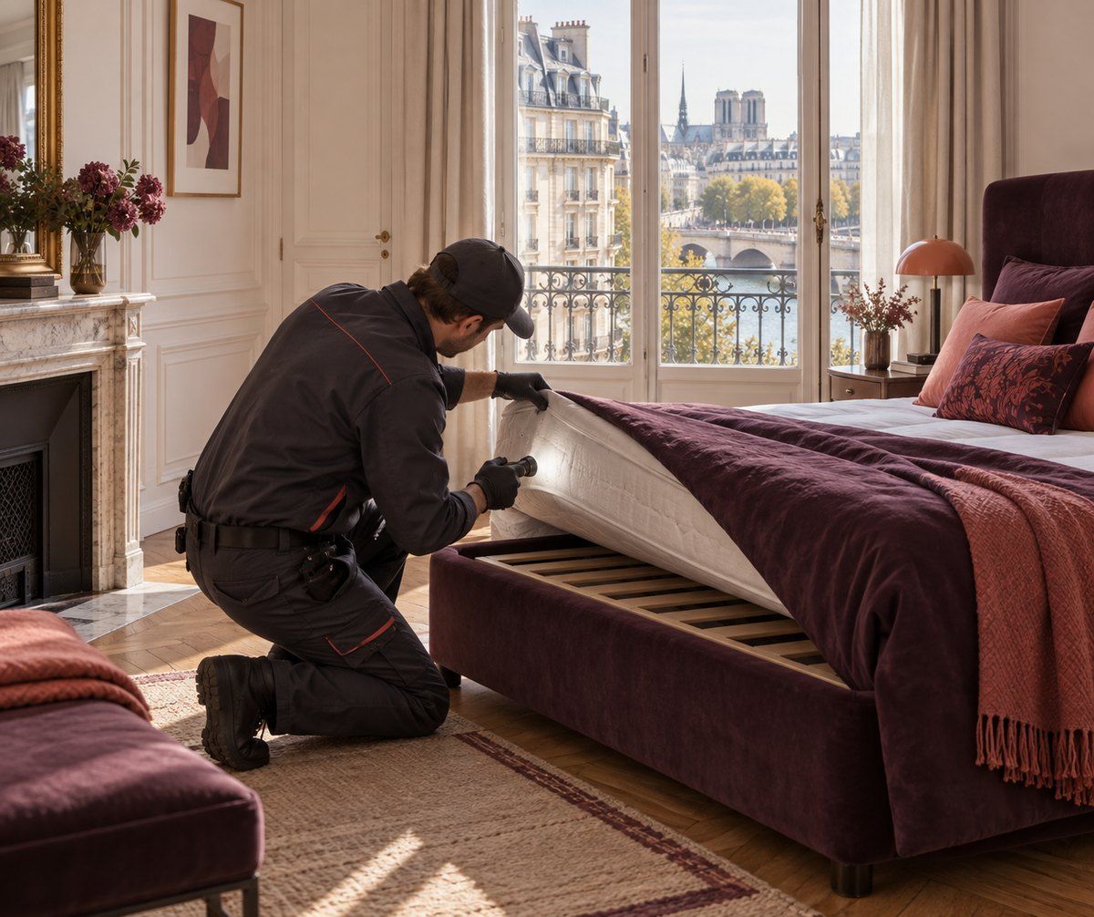 Technicien inspectant un logement à Paris